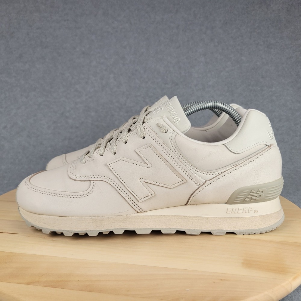 New Balance 576‎ Made in England Mens 7.5 Off White Leather Sneakers OU576OW